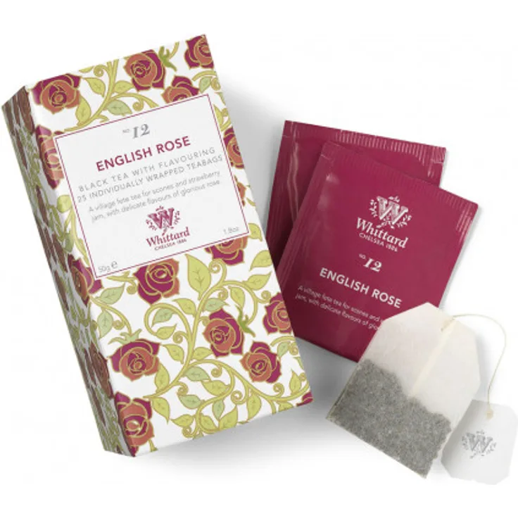 Whittard of Chelsea Schwarzer Tee English Rose, 25 Stk.
