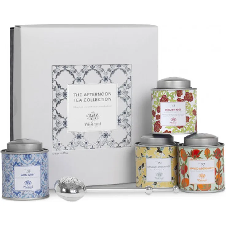 Whittard of Chelsea Tee-Set Afternoon Tea, 170 g, English Breakfast, Earl Grey, English Rose und Mango & Bergamot