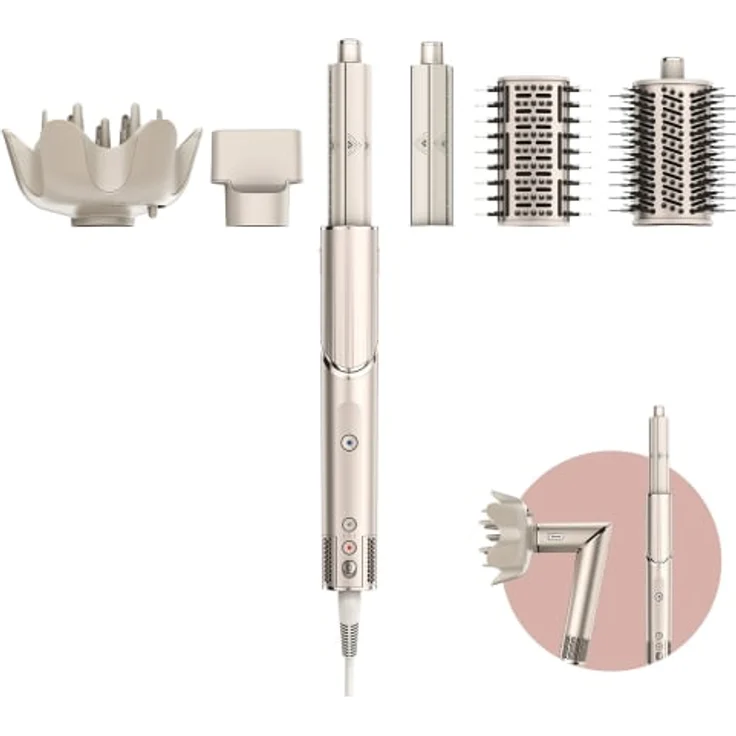 Shark HD440SLEU FlexStyle Haarstyler, 5 Styling-Aufsätze - Lockenaufsatz, Ovalbürste, Paddelbürste, Konzentrator, Diffusor, stone – Bild 1