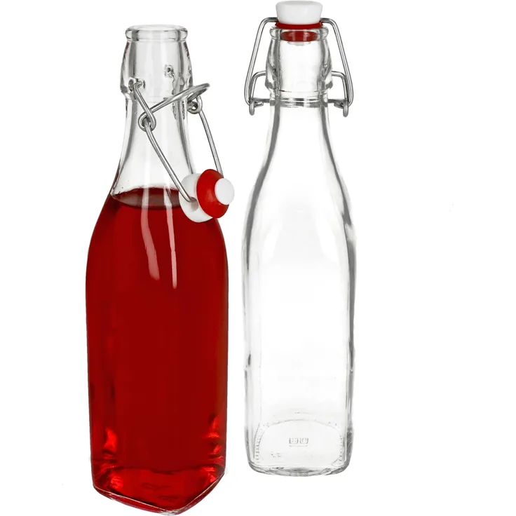 2er Set Glasflaschen Serie Swing mit Bügelverschluss 0,50 Liter