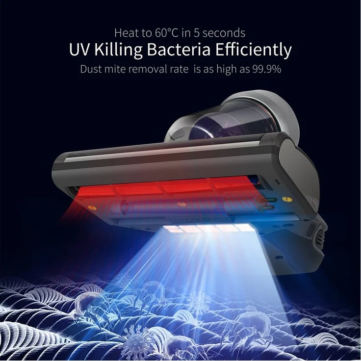 Jimmy JV35 Milbensauger, 700 Watt, UV-Sterilisation, grau-violett – Bild 3