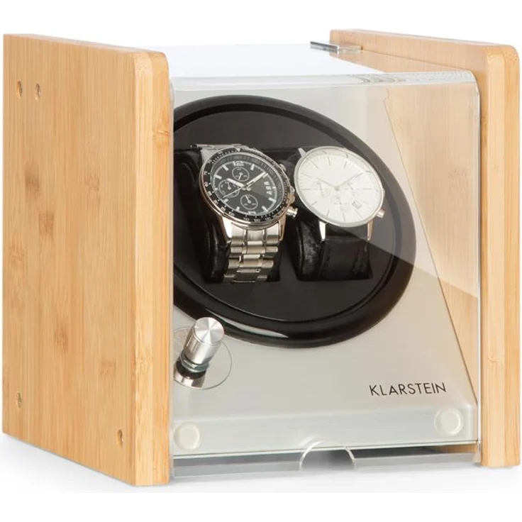 Hanoi 2 Uhrenbeweger, 2 Uhren, 3 Geschwindigkeiten, 4 Modi, bambus