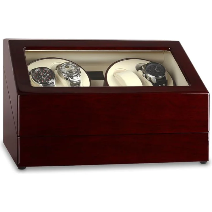 Uhrenbeweger Schaukasten Vitrine 10 Uhren Watch Winder Braun – Bild 1
