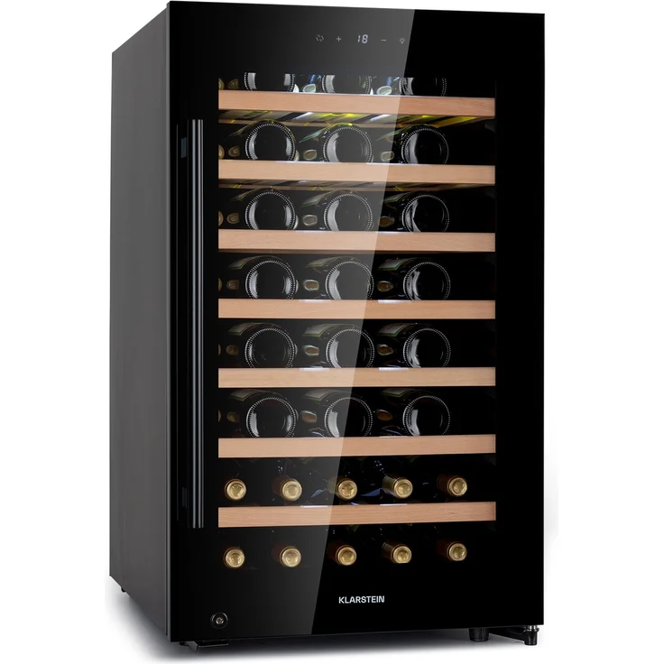 Klarstein Barossa 50 Uno Weinkühlschrank, freistehend, schwarz, 52 Flaschen, 1 Temperaturzone, Touch-Display, Energieklasse G – Bild 1