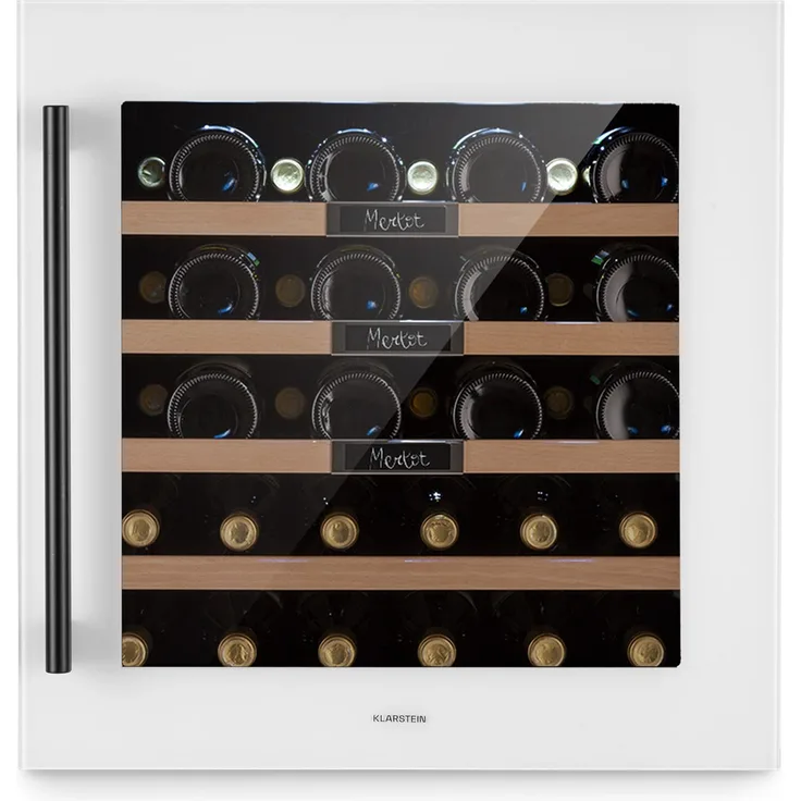 Klarstein Vinsider 36 Built-In Uno Weinkühlschrank, Einbau, edelstahl quartz, 36 Flaschen, Energieklasse G