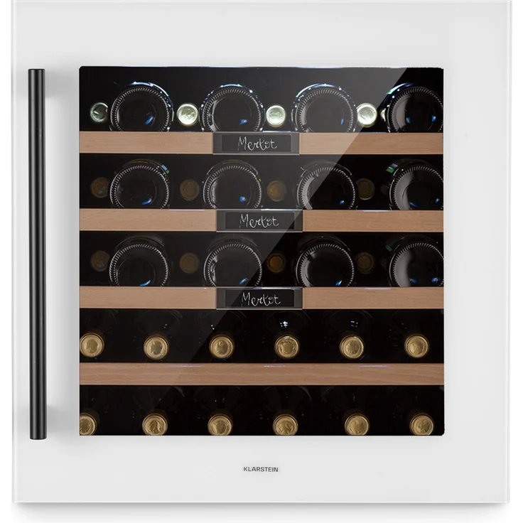 Klarstein Vinsider 36 Built-In Uno Weinkühlschrank, Einbau, edelstahl quartz, 36 Flaschen, Energieklasse G – Bild 1
