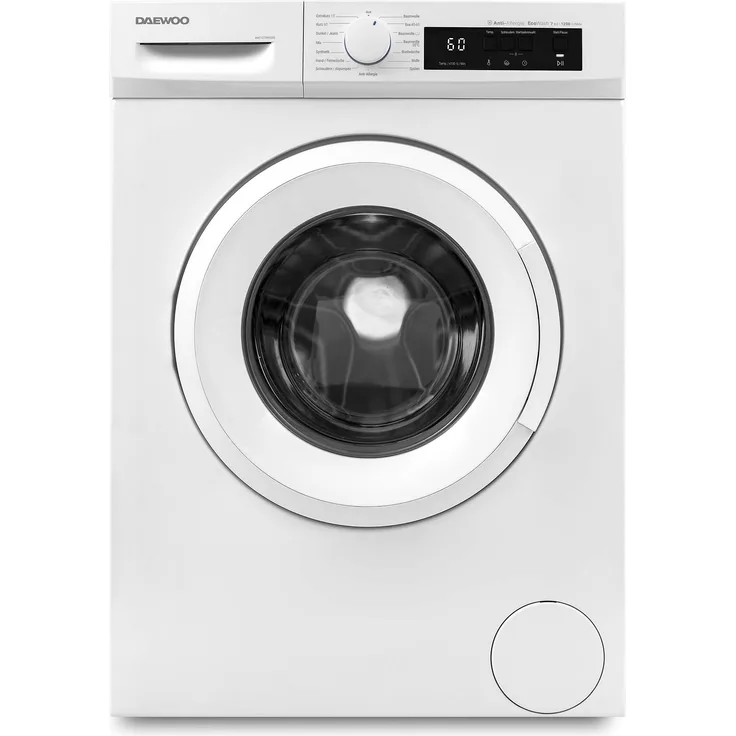 Daewoo WM712T0WU0DE, Frontlader-Waschmaschine, D, Fassungsvermögen 7 kg, Standgerät, Breite 60 cm, weiß
