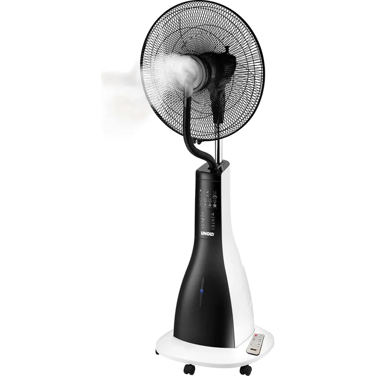 Standventilator 86930 Nebula Touch Digital mit Ultraschall-Luftbefeuchtung, Fernbedienung, Touchdisplay, Timer, Oszillation, 3 Geschwindigkeitsstufen, Weiß/Schwarz
