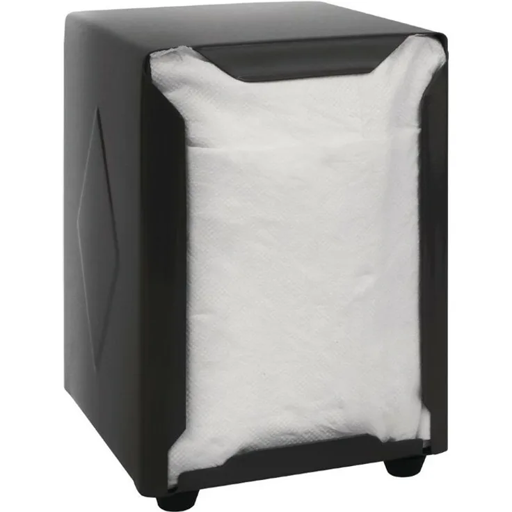 Olympia Serviettenspender Edelstahl CB392, 12 x 9 x 10,7cm, Edelstahl, schwarz