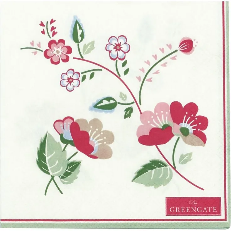 Greengate Mozy Papierservietten pale pink small 20pcs mehrfarbig