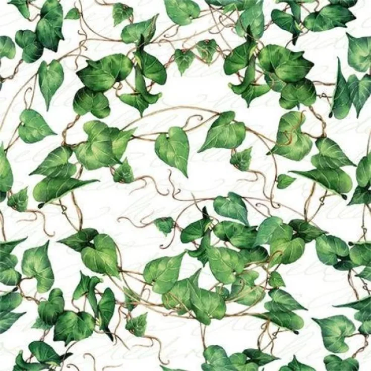 Serviette 33x33cm Green Ivy Branches