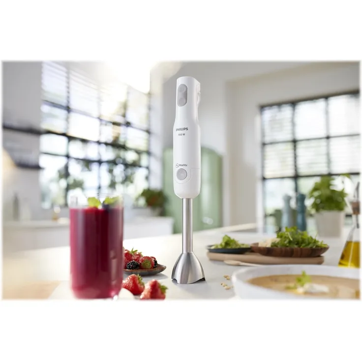 Philips Daily Collection HR2545/00 Stabmixer, 700 W, inkl. Schneebesen, Mixbehälter, Zerkleinerer, weiß