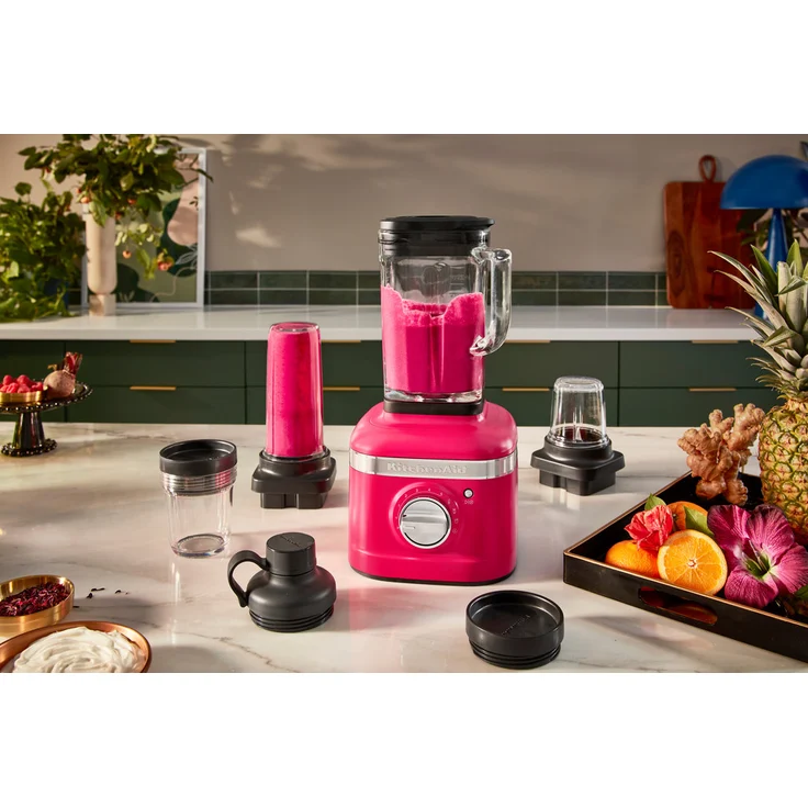 KitchenAid K400 Artisan Standmixer, 1200W, 3 Funktionen, 5 Geschwindigkeiten, 1,5 L Glasbehälter, Farbe des Jahres 2023, hibiskus, Serie: 5KSB4026 – Bild 7