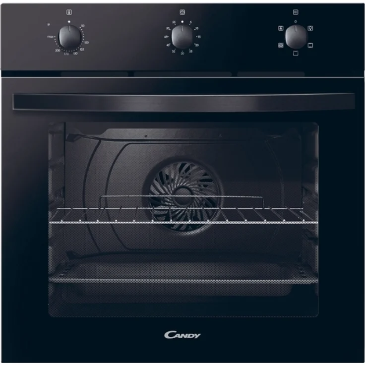 Candy FIDC N502 Einbaubackofen, Einbaugerät, Garraum 65 l, groß (ab 65 l), schwarz – Bild 1