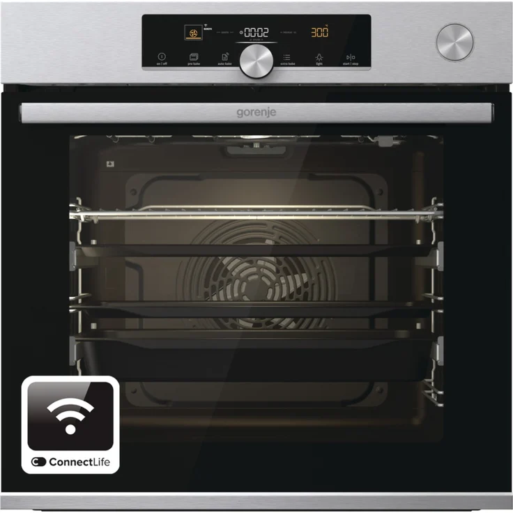 Gorenje BSA6747A04XWI Einbaubackofen, Einbaugerät, Garraum 71 l, groß (ab 65 l), edelstahl, schwarz – Bild 1
