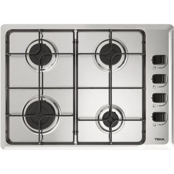 Teka HLX540KLN Gaskochfeld, Einbaugerät, Breite 60 cm, 4 Zonen, edelstahl