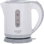 Adler AD 1371G Wasserkocher, 850W, 0,8 L, Kunststoff, grau