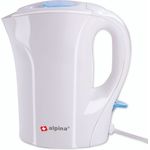 Alpina Wasserkocher, 1 L, 1000 W, Betriebsanzeige, Abschaltautomatik, Kunststoff, weiß