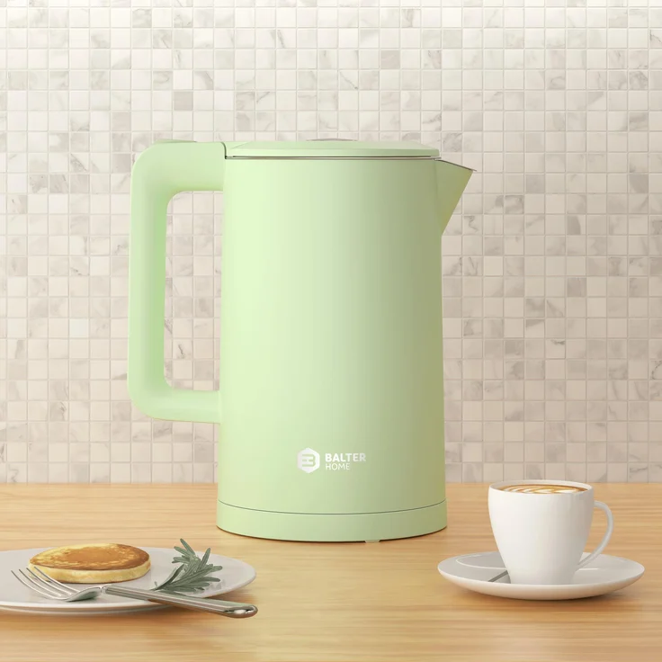Balter WK-4-MT Wasserkocher, 1800 Watt, 1,7 Liter, Wasserstandsanzeige, kabellos, mint – Bild 7