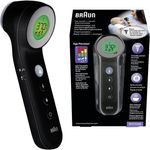 Braun BNT400B Stirnthermometer, Dual-Technologie, kontaktlos, mit Age Precision, in Celsius, Fahrenheit, schwarz