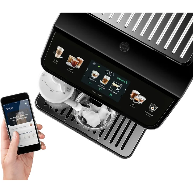 De'Longhi ECAM450.86T ELETTA EXPLORE Cold brew Kaffeevollautomat, 19 bar, Bohnenüberwachung, herausnehmbarer Milchbehälter, Cold Extraction Technology – Bild 3