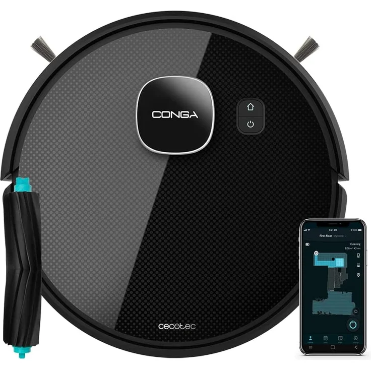 Cecotec Conga Eternal Pet Vital Saugroboter, 110 min Akkubetrieb, 2500 Pa Saugleistung, schwarz