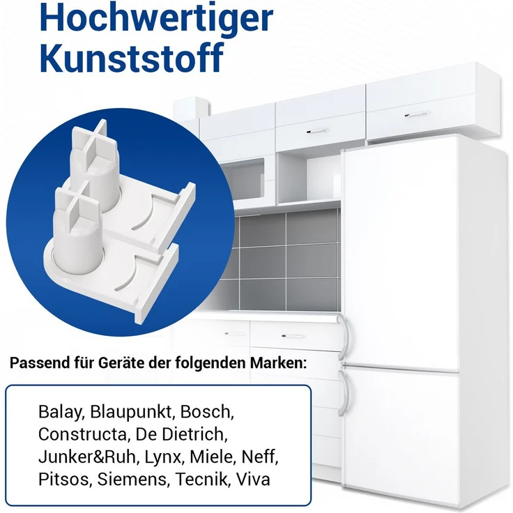 Vioks Montagezubehör Kühlschrank Türscharnierbuchse Ersatz für Bosch 00169301 (2 St), weiß für Kühlschrank Gefrierschrank – Bild 3