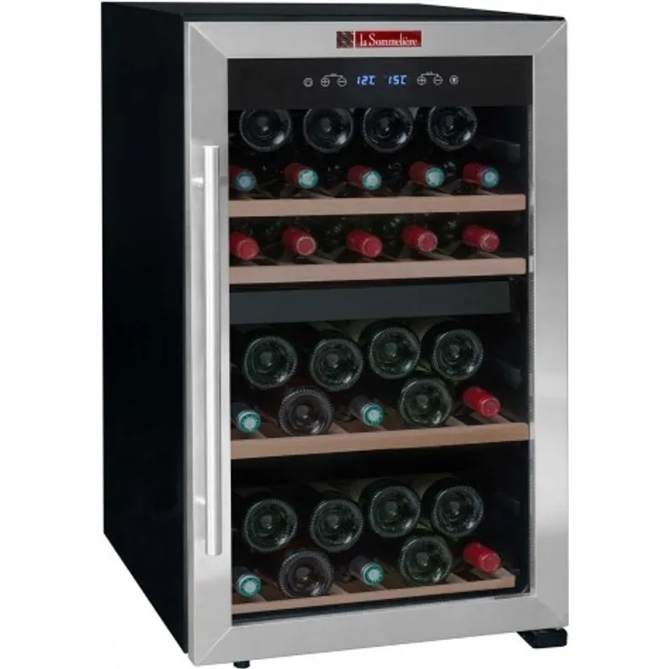 La Sommeliere LS51.2Z Weinkühlschrank mit Kompressor, freistehend, schwarz, 50 Flaschen, Energieklasse G