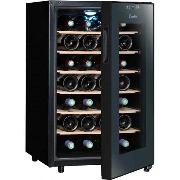 La Sommeliere LS28CB Weinkühlschrank, freistehend, schwarz, 28 Flaschen, Energieklasse G