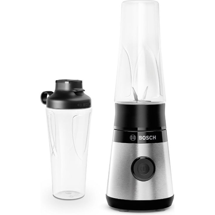 Bosch MMB2111M Standmixer, 450 Watt, 0,6 Liter, FlowBooster, inkl. Trinkflasche, silber – Bild 1