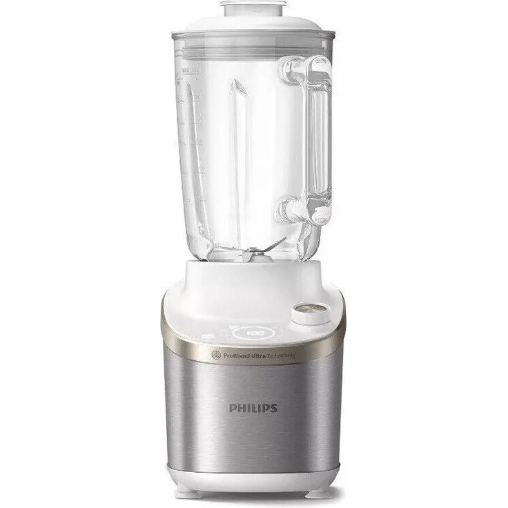 Philips Atlantic High Speed Blender HR3760/01 7000 Series Tabletop 1500 W Jar material Glass Jar capacity 2 L Ice crushing Metal/White