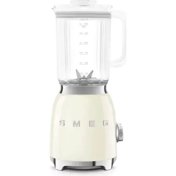 Smeg BLF03CREU Standmixer in 50's Style, 800 Watt, 1,5 Liter, 4 Geschwindigkeiten, 4 Programme, Aluminium-Druckguss, creme, Serie:
