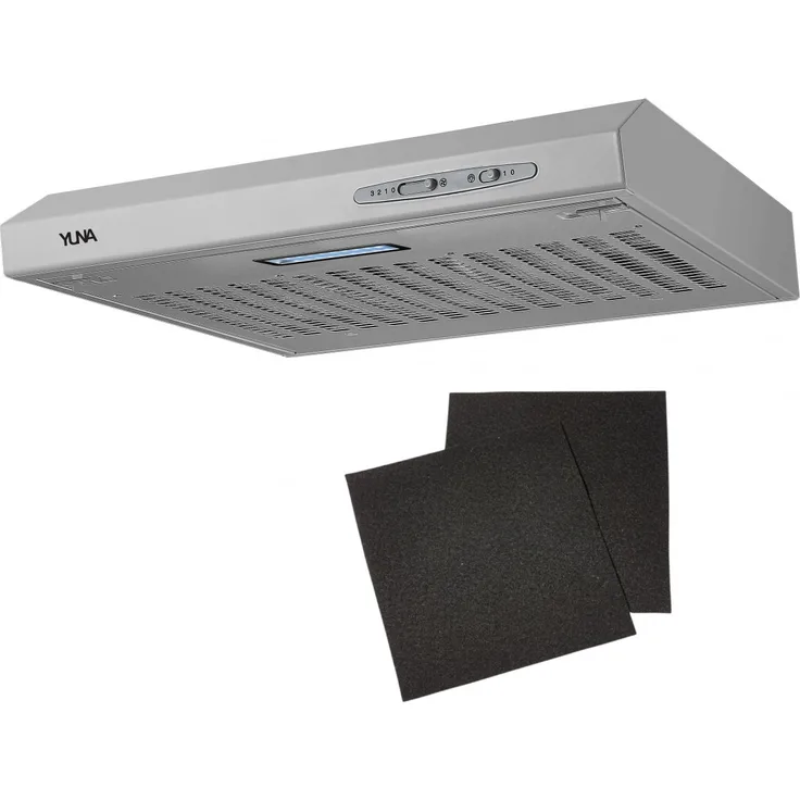Yuna KUBH 60210 Dunstabzugshaube, inklusive Kohlefilter, Breite 60 cm, grau