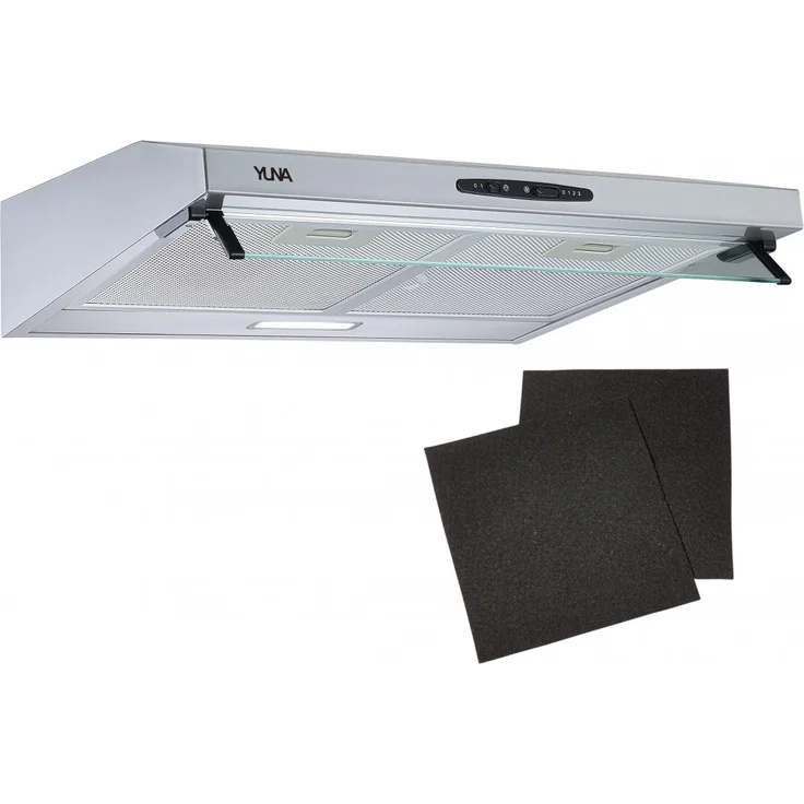 Yuna KUBH 60205 Dunstabzugshaube, inklusive Kohlefilter, Breite 60 cm, edelstahl – Bild 1