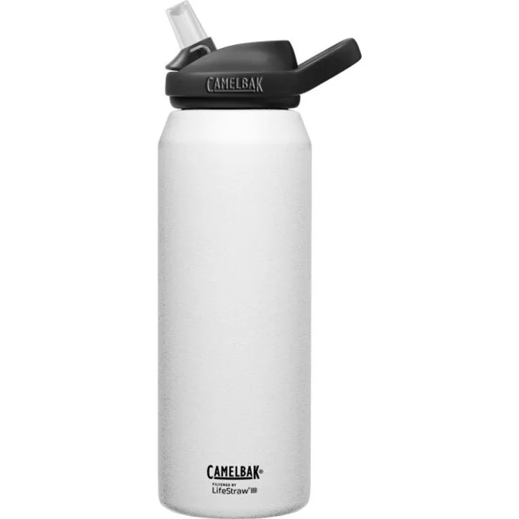 Camelbak CB2552101001 Trinkflasche und Vakuumisolierte Edelstahlflasche mit Filter LifeStraw® 1L weiß 1 L