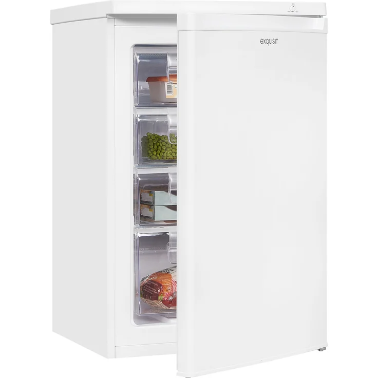 Exquisit GS512-040E Gefrierschrank, freistehend, weiß, Energieklasse E – Bild 1