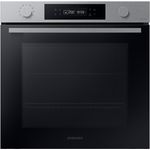 Samsung NV7B41307AS/U1 Einbaubackofen, Serie 4, Pyrolyse, SmartThings Cooking, Einbaugerät, Garraum 76 l, Breite 60 cm, edelstahl, schwarz