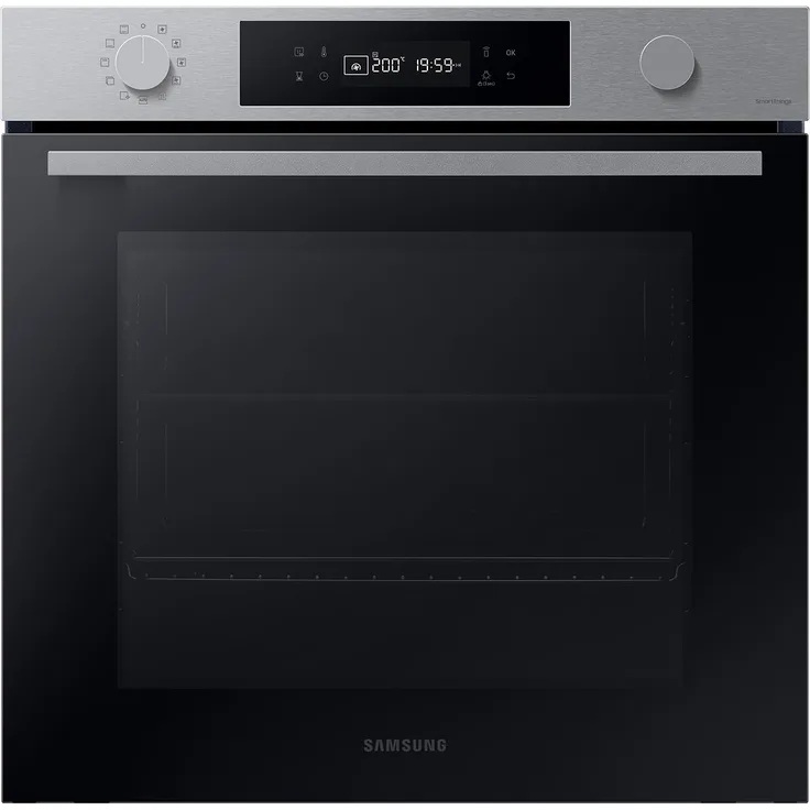 Samsung NV7B41307AS/U1 Einbaubackofen, Serie 4, Pyrolyse, SmartThings Cooking, Einbaugerät, Garraum 76 l, Breite 60 cm, edelstahl, schwarz