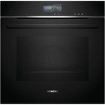 Siemens HR 776 G 1 B1 Backofen mit Dampffunktion, Einbaugerät, Garraum 71 l, Breite 60 cm, edelstahl, schwarz