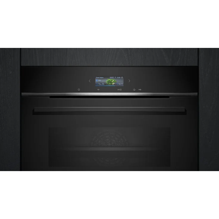 Siemens HB774G1B1 Einbaubackofen, iQ700, Einbaugerät, Garraum 71 l, Breite 60 cm, schwarz – Bild 2