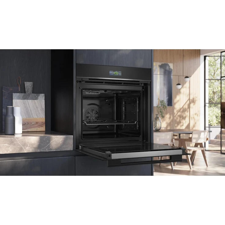 Siemens HB774G1B1 Einbaubackofen, iQ700, Einbaugerät, Garraum 71 l, Breite 60 cm, schwarz – Bild 3