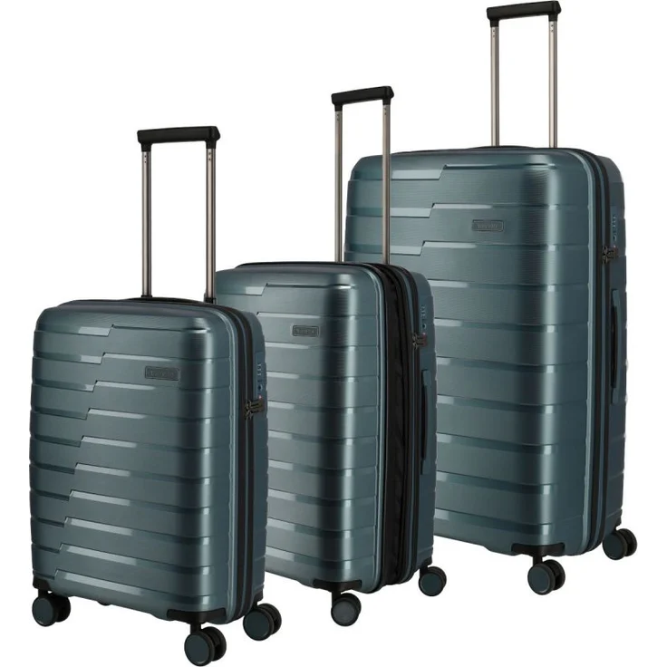 Travelite Air Base Kofferset 3-tlg. 4w L/M erw./S eisblau 75340-25Travelite Air Base Kofferset 3-tlg. – Bild 1