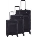 Travelite Chios 4w L/M/S Schwarz Koffer-Set 3-teilig