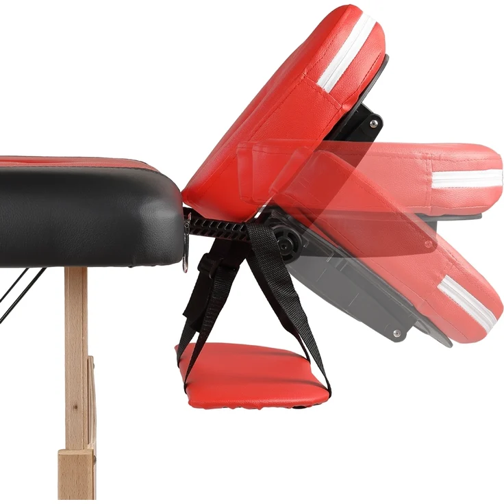 2 Zonen Mobile Massageliege Inkl.Tasche Massagebank Klappbar Rot/Schwarz Neu - Preisvergleich – Bild 4