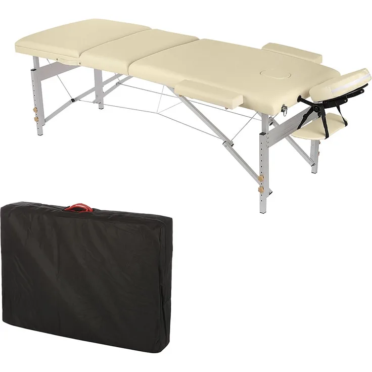 Aluminium 3 Zonen Massageliege Massagebank Nur 12,5 Kg Mobile Beige