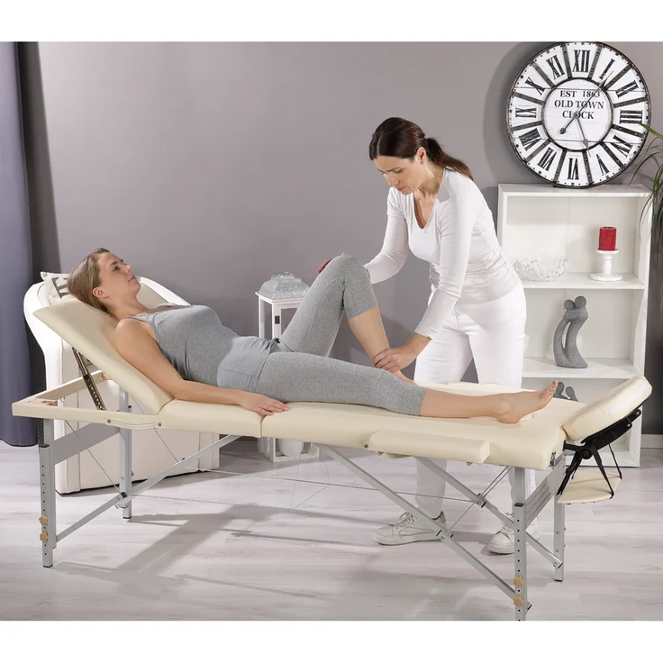Aluminium 3 Zonen Massageliege Massagebank Nur 12,5 Kg Mobile Beige – Bild 2