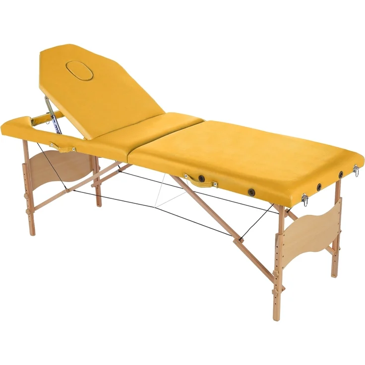 3 Zonen Mobile Massageliege Inkl.Tasche Liege Massagebank Klappbar Gelb – Bild 4