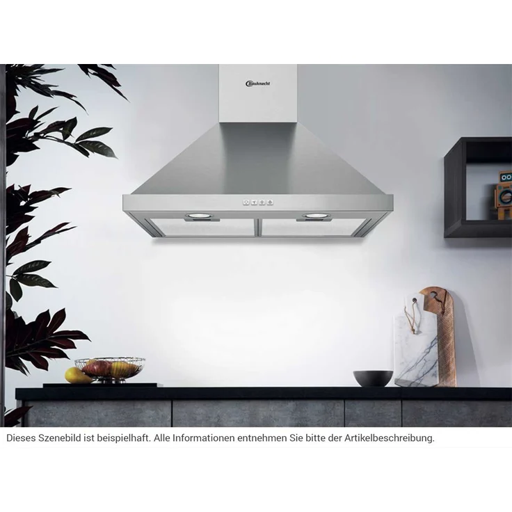 Bauknecht DBHPN65LMX/1 Wandhaube, Wandmontage, Abluft / Umluft, edelstahl – Bild 4