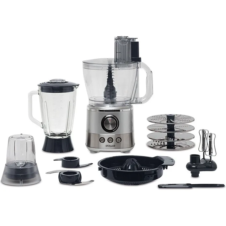Stollar the Multi Foodprozessor, Edelstahl, Kunststoff, silber, schwarz