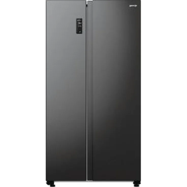 Gorenje NRR 9185 EABXL Side-by-Side-Kühlschrank, freistehend, schwarz, NoFrost, Breite 91 cm, Energieklasse E – Bild 1